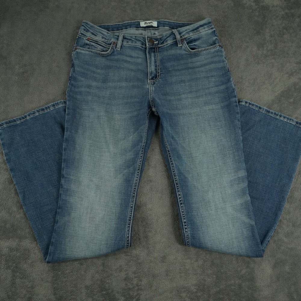 Wrangler Retro Mid Rise Bootcut Jeans Womens 33x34 Blue Denim Cowgirl Western